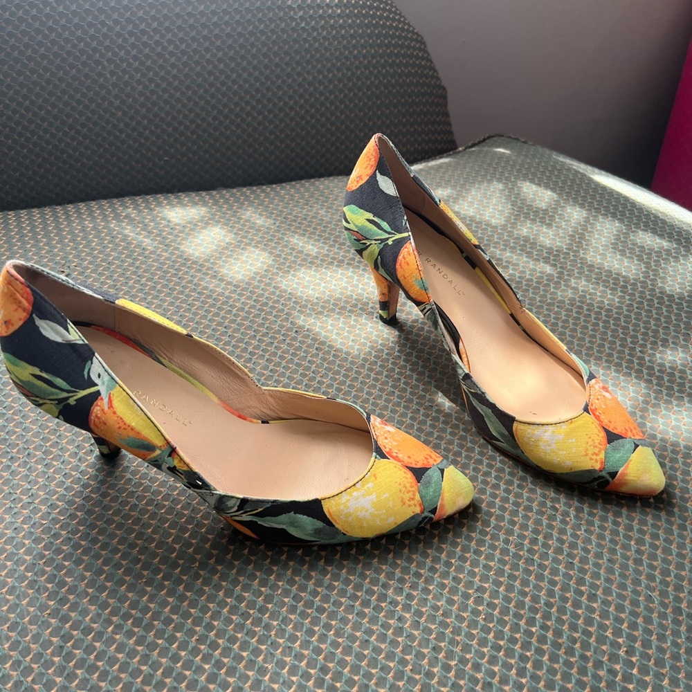 Loeffler Randall Fabric Floral Pumps Heels Sz 8.5
